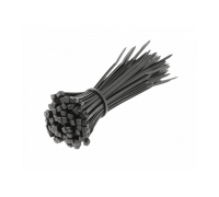 Нейлоновые стяжки 2,5 x 100 мм, 100 шт., черные, HT2C700, HOEGERT 