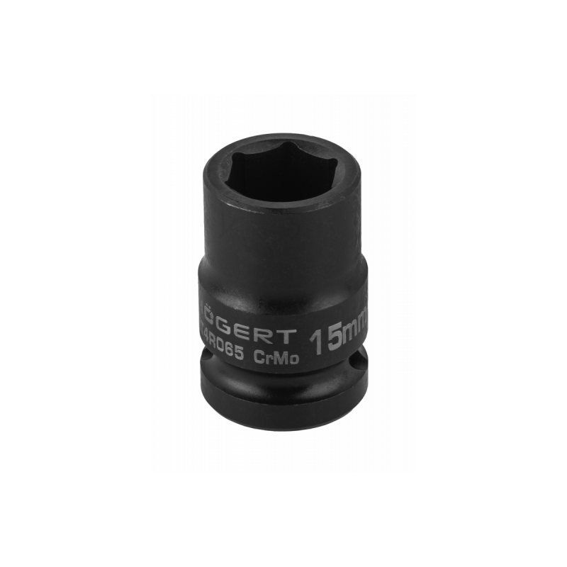 Головка торцевая ударная шестигранная, короткая 1/2", 15мм, DIN 3121, CrMo, HT4R065, HOEGERT Головка торцевая ударная шестигранная, короткая 1/2", 15мм, DIN 3121, CrMo, HT4R065, HOEGERT