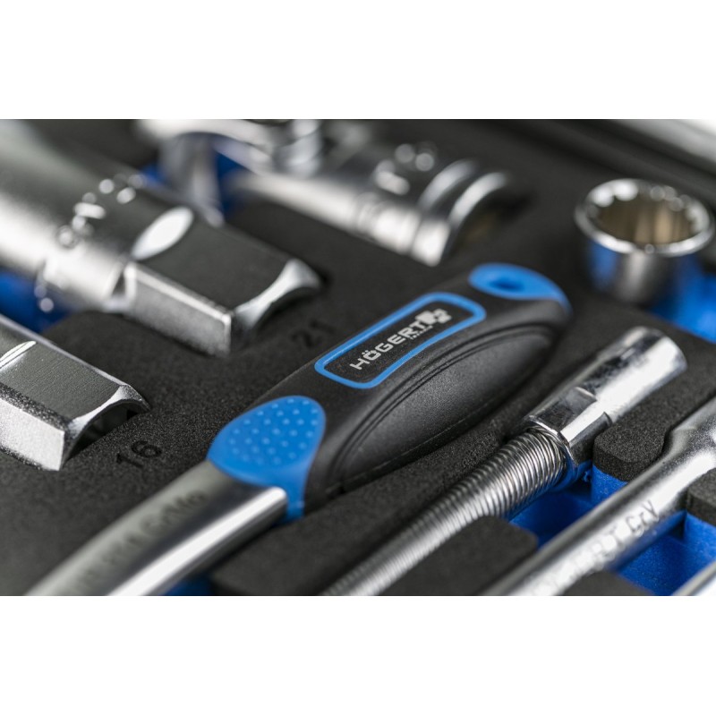 Набор инструментов 60 шт., 1/4", 1/2", HT1R470, HOEGERT Набор инструментов 60 шт., 1/4", 1/2", HT1R470, HOEGERT