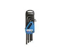 Набор Г-образных удлиненных ключей TORX сталь S2 , Т10-Т50, 9 шт., HT1W816, HOEGERT 