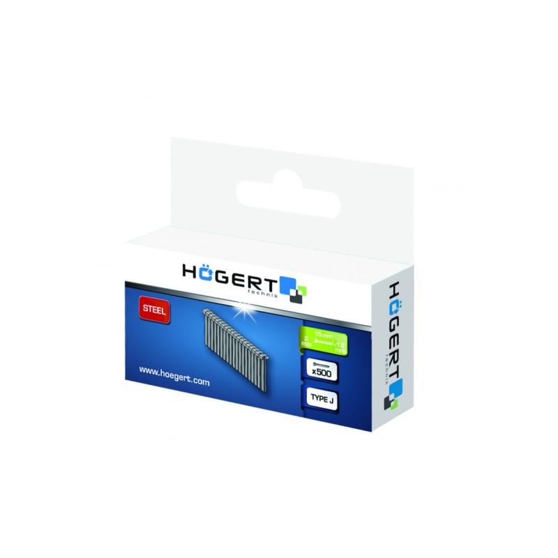 Гвозди для степлера 1х15 мм, 500 шт, HT2C059, HOEGERT Гвозди для степлера 1х15 мм, 500 шт, HT2C059, HOEGERT
