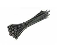 Нейлоновые стяжки 3,6 x 200 мм, 100 шт., черные, HT2C706, HOEGERT 