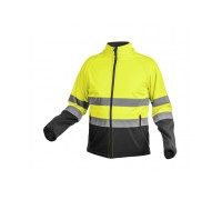 EXTER Куртка сигнальная SOFTSHELL желтая L (52), HT5K335-L, HOEGERT 