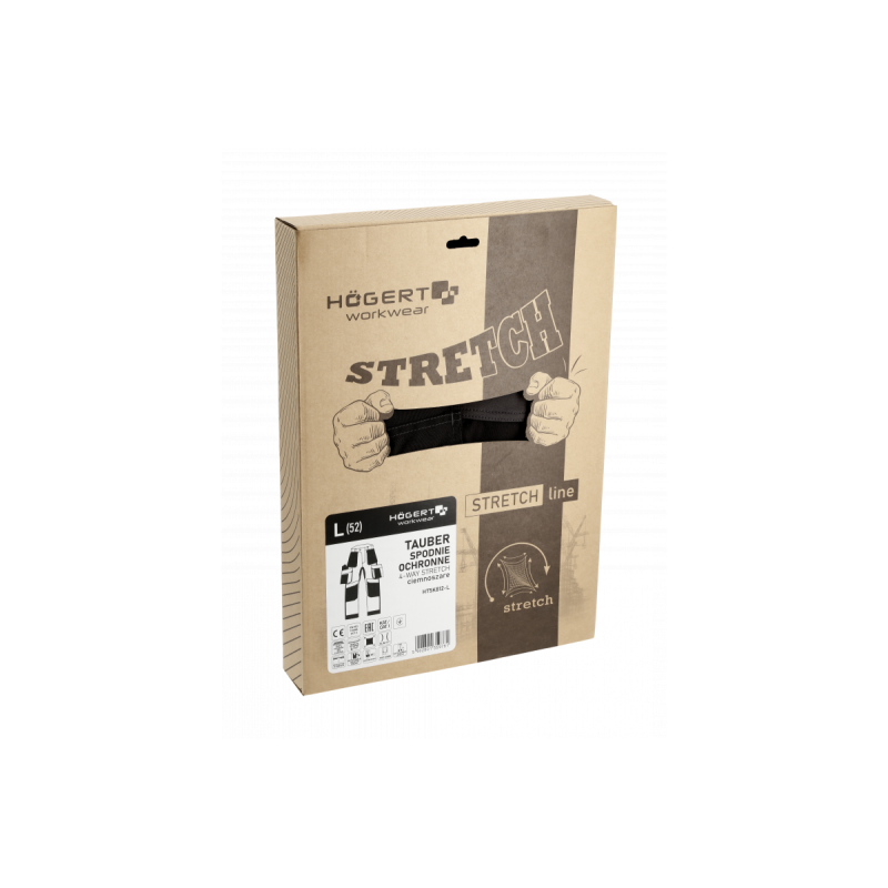 TAUBER Брюки рабочие 4-way stretch темно-серые XL (54), HT5K812-XL, HOEGERT TAUBER Брюки рабочие 4-way stretch темно-серые XL (54), HT5K812-XL, HOEGERT