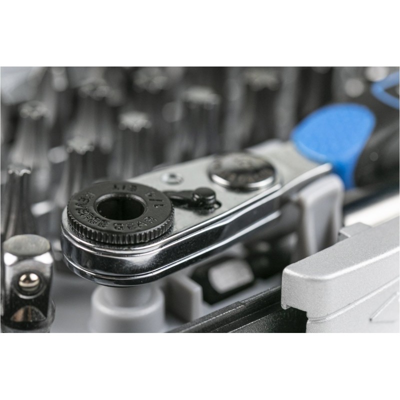 Набор бит с трещоткой 1/4", SL, PH, PZ, HEX, Torx, Torx c отверстием, 33 шт. , HT1R460, HOEGERT Набор бит с трещоткой 1/4", SL, PH, PZ, HEX, Torx, Torx c отверстием, 33 шт. , HT1R460, HOEGERT