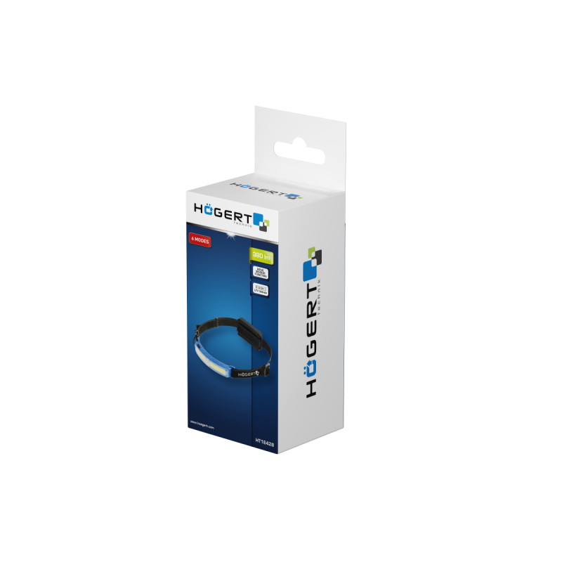 Налобный фонарик COB XPG USB, 6 функции, HT1E428, HOEGERT