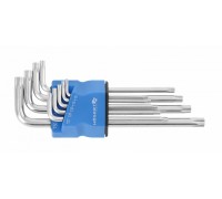 Набор Г-образных длинных ключей TORX  S2,, 9 шт., HT1W830 HOEGERT
