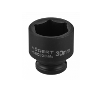 Головка торцевая ударная шестигранная, короткая 1/2", 30мм, DIN 3121, CrMo, HT4R080, HOEGERT 