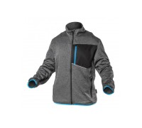 NISTER Толстовка рабочая серый меланж/синяя 2XL (56), HT5K900-2XL HOEGERT