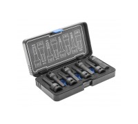 Торцевые головки, ударные Hex, 8 шт., 1/2", CrMo, HT6R004, HOEGERT 