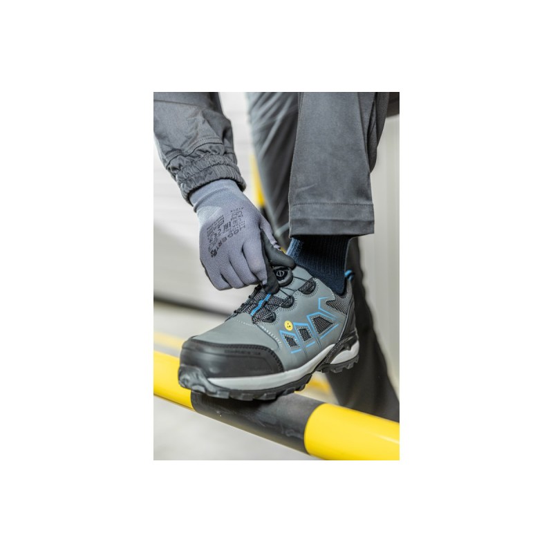 FULDE Полуботинки рабочие LACE SYSTEM S3S SR FO ESD серый/синий 45, HT5K577-45, HOEGERT FULDE Полуботинки рабочие LACE SYSTEM S3S SR FO ESD серый/синий 45, HT5K577-45, HOEGERT