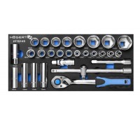 Набор инструментов с трещоткой 1/2", 28 шт., HT7G149 HOEGERT