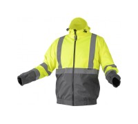 NIMS Куртка сигнальная с капюшоном водостойкая желтая 2XL (56), HT5K246-2XL, HOEGERT 