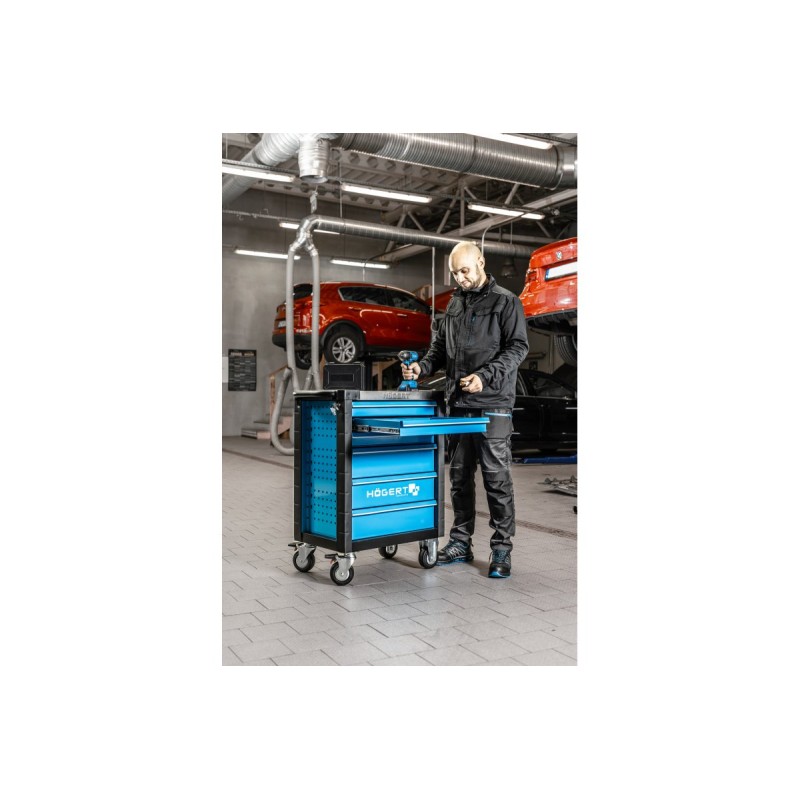 Тележка инструментальная, 6 ящиков  Premium, HT7G571, HOEGERT