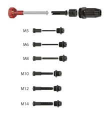 Комплект адаптеров DRAGON для резьбовых вставок M5-M14