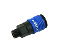 Муфта БРС немецкого типа с внешней резьбой 1/4" пластик+металл (5 шт.)