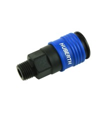 Муфта БРС немецкого типа с внешней резьбой 1/4" пластик+металл (5 шт.)