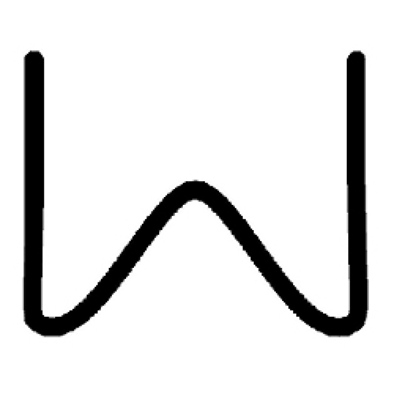 Скоба с внутренним углом 0.6 мм (100 шт.)