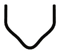 Скоба с внешним углом 0.8 мм (100 шт.)