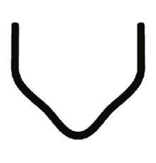 Скоба с внешним углом 0.8 мм (100 шт.)