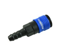 Муфта БРС немецкого типа с ёлочкой под шланг D10 мм пластик+металл (5 шт.)