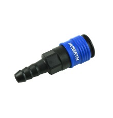 Муфта БРС немецкого типа с ёлочкой под шланг D10 мм пластик+металл (5 шт.)