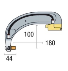 Плечо G6 изолированное 100х180 мм для сварочных клещей 8 бар / 550 даН