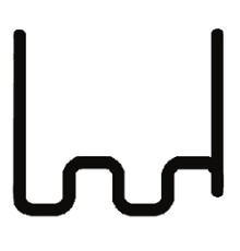 Скоба крупная "змейка" 0.8 мм (100 шт.)