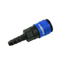 Муфта БРС немецкого типа с ёлочкой под шланг D8 мм пластик+металл (5 шт.)