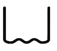 Скоба волнообразная 0.8 мм (100 шт.)