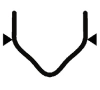 Скоба с внешним углом надрезанная 0.8 мм (100 шт.)