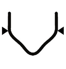 Скоба с внешним углом надрезанная 0.8 мм (100 шт.)