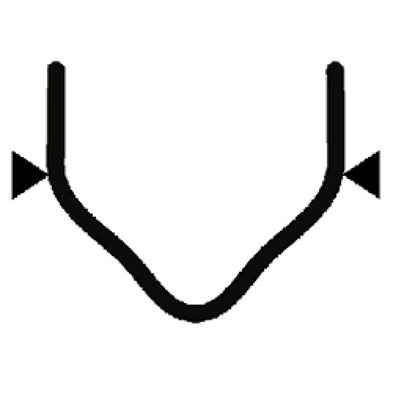 Скоба с внешним углом надрезанная 0.8 мм (100 шт.)