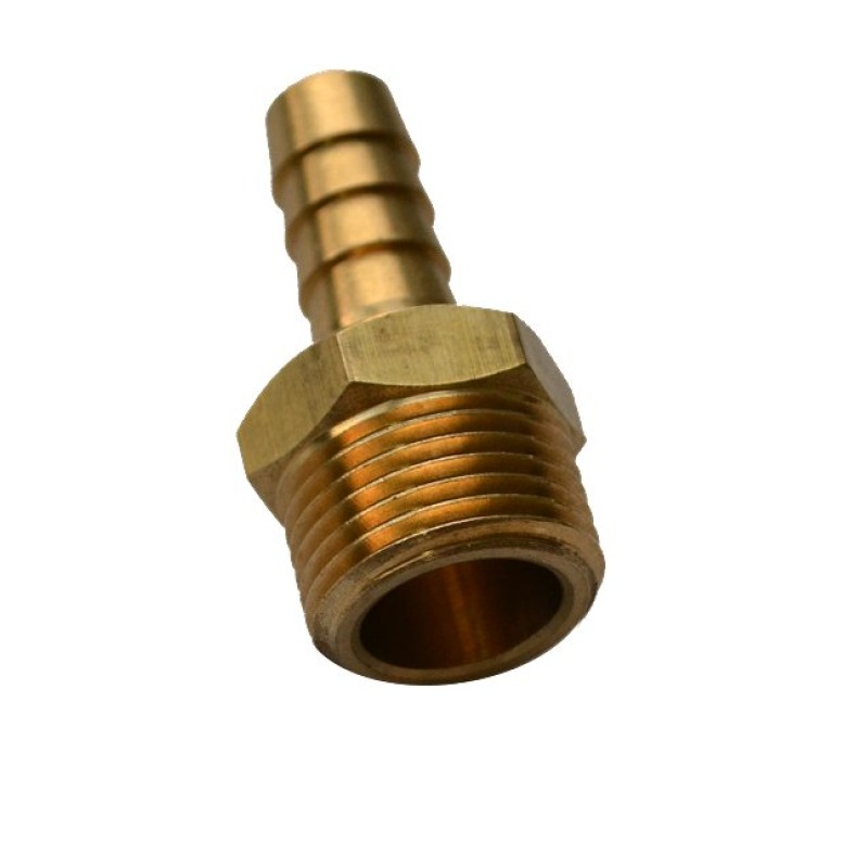 Соединитель с внешней резьбой 3/8" и "елочкой" 9 мм (10шт.)