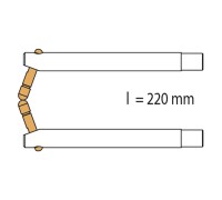 Электрод угловой L=220 мм / 20 град. для клещей HAMMER DDT (комплект)