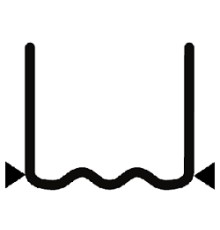 Скоба волнообразная надрезанная 0.8 мм (100 шт.)