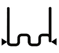 Скоба крупная "змейка" надрезанная 0.8 мм (100 шт.)