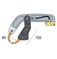 Плечо G7 изолированное 40х155 мм для сварочных клещей 4 бар / 150 даН