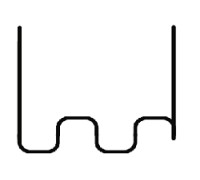 Скоба крупная "змейка" 0.6 мм (100 шт.)