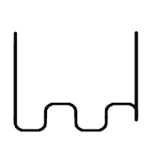 Скоба крупная "змейка" 0.6 мм (100 шт.)