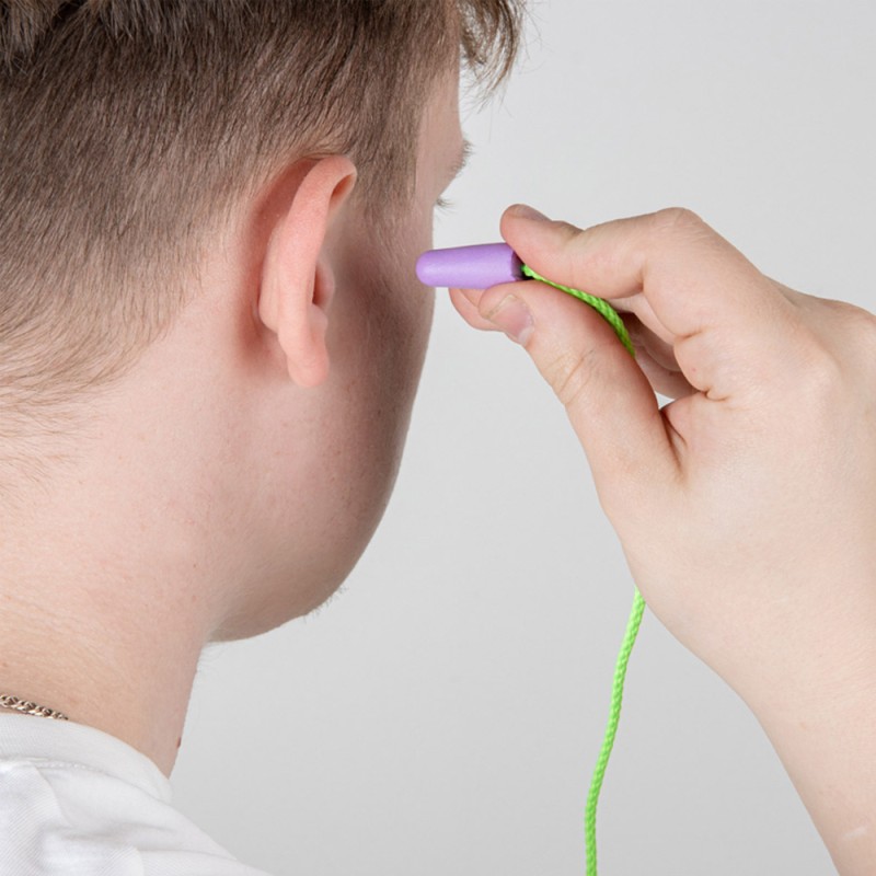 Противошумные беруши удлиненной формы на шнурке (38 дБ)