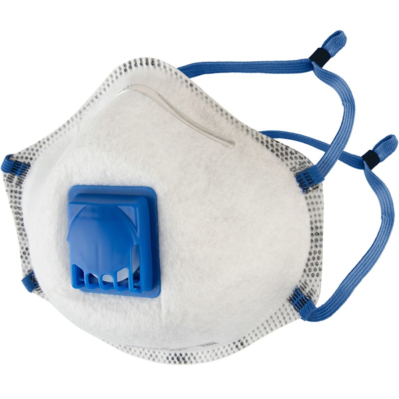 Чашеобразный респиратор с клапаном и угольным слоем (FFP2 R D) 10 шт.