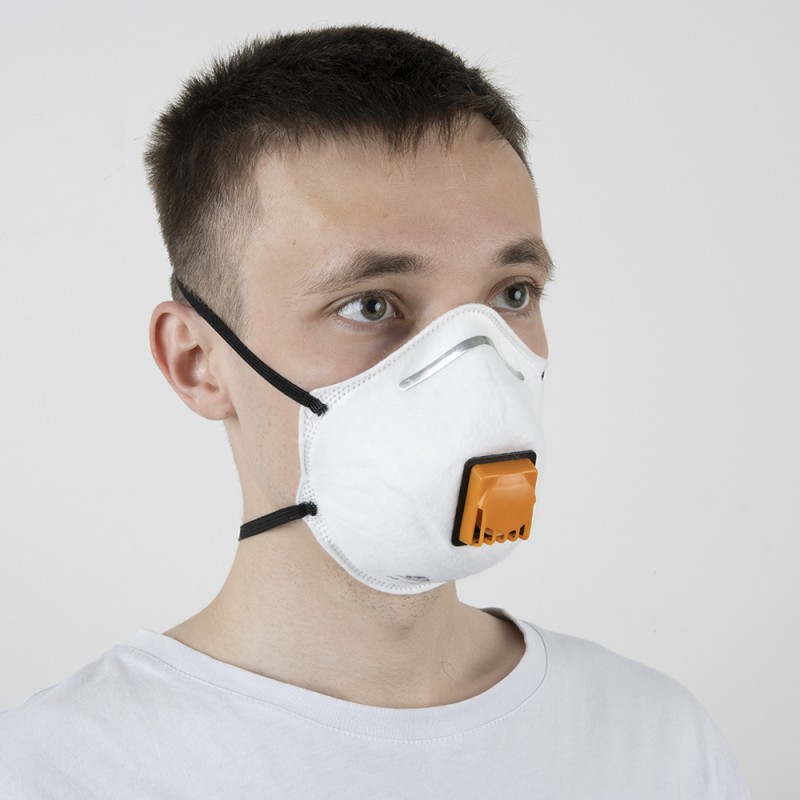 Чашеобразный противоаэрозольный респиратор с клапаном (FFP2 R D) 10 шт.