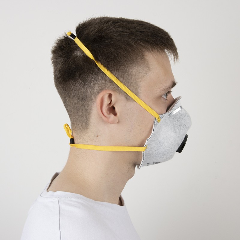 Чашеобразный респиратор с клапаном и угольным слоем (FFP1 R D) 10 шт.