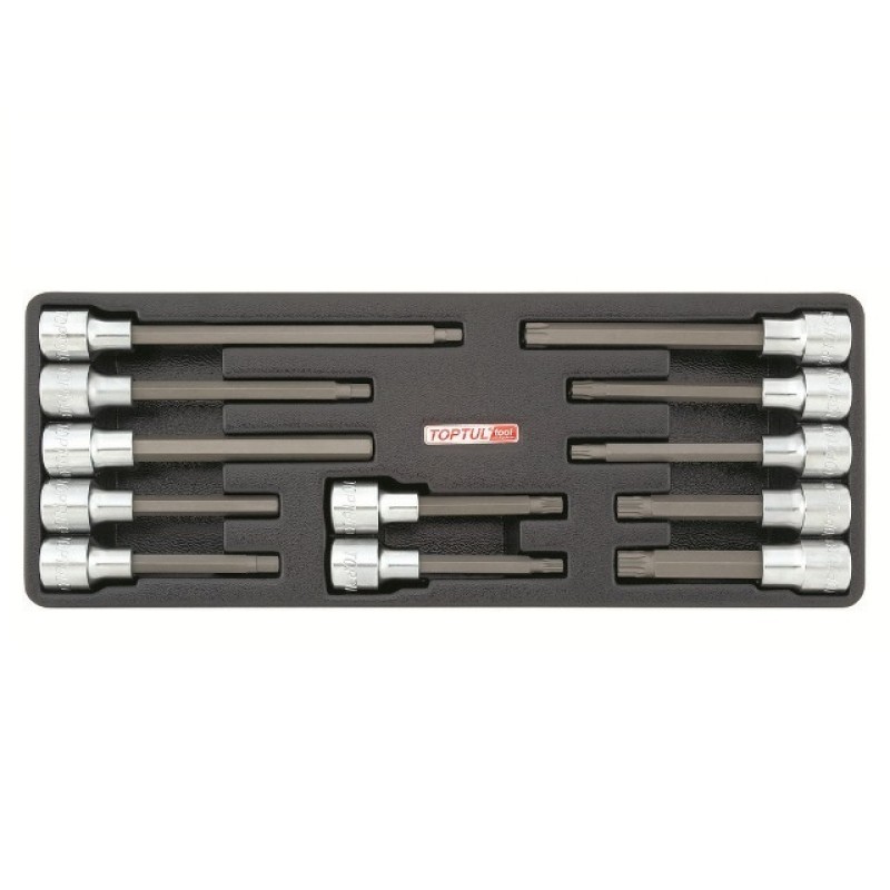 Набор-сет бит под трещотку 1/2" EXTRA LONG 12шт. 136х364мм TOPTUL (GAAT1202) Набор-сет бит под трещотку 1/2" EXTRA LONG 12шт. 136х364мм TOPTUL (GAAT1202)