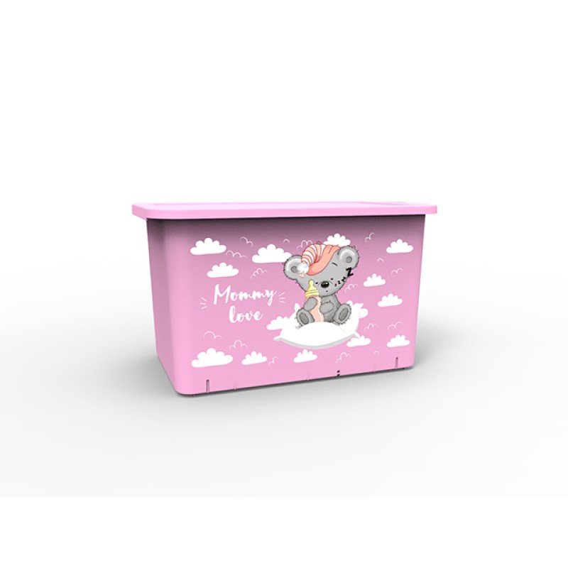Контейнер для игрушек Mommy love (Мамми лав) 15,7 л, нежно-розовый, BEROSSI Контейнер для игрушек Mommy love (Мамми лав) 15,7 л, нежно-розовый, BEROSSI