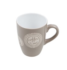Кружка керамическая, 320 мл, серия Coffee time, светло-серая, PERFECTO LINEA