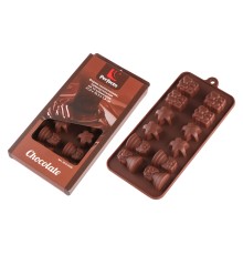 Форма силиконовая, прямоугольная на 12 элементов, 21.5 х 10.3 х 1.8 см, PERFECTO LINEA