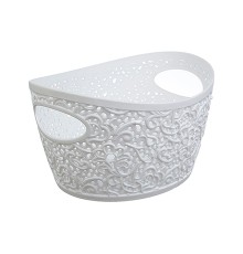 Корзинка КРУЖЕВО 3 л (белый) IDEA
