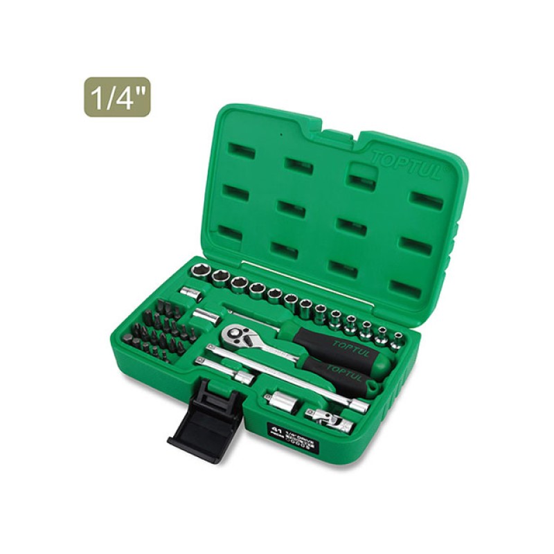 Набор головок 1/4" 4-14мм 41предм. 6гр. TOPTUL (GCAI4102) Набор головок 1/4" 4-14мм 41предм. 6гр. TOPTUL (GCAI4102)
